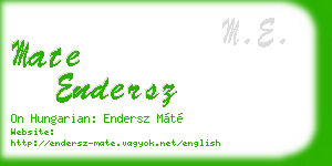 mate endersz business card