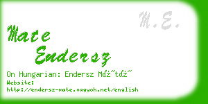 mate endersz business card